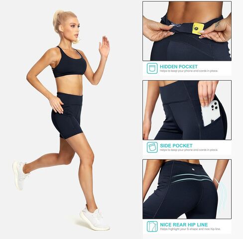 كوينيكي شورت ركوب الدراجات للنساء، بنطلون رياضي قابل للتمدد، شورت جري قصير غير شفاف، شورت تدريب لليوغا وصالة الالعاب الرياضية واللياقة البدنية والترفيه in Kuwait