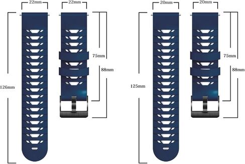 Watch strap, Trapezoidal silicone watch strap， waterproof, sweatproof, tool-free, quick release 20mm 22mm in Saudi Arabia