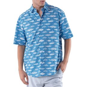 Guy Harvey Men’s Printed Short Sleeve Woven Shirt