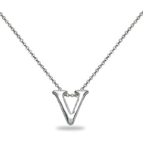 B. BRILLIANT Initial Necklaces for Women Sterling Silver Small Dainty Alphabet Letter Name Personalized Charm Pendant for Women Girls in Kuwait