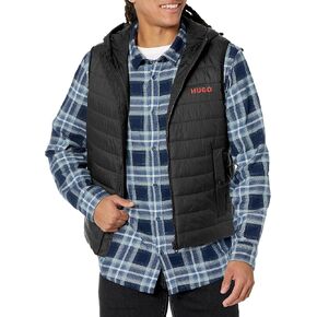 HUGO Men's Hooded Lightweight Puffer Vest