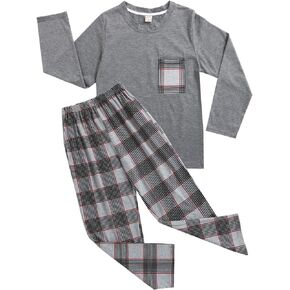 BYX SweetLeisure Big Boys Pajamas Loose Cotton Top Bottom Lounge Teens Sleepwear Size 10 12 14 16