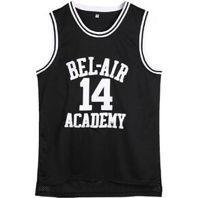 Amzdest 90s The Fresh Prince of Bel Air Academy #14 Jersey Shirt for Men and Women, Unisex Basketball Jersey for Theme Party