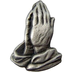 Pewter Praying Hands Serenity Prayer Lapel Pin Medal, 7/8 Inch in Saudi Arabia