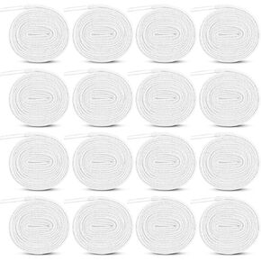 20 زوج من أربطة حذاء رياضية مسطحة مقاس 27.5 بوصة من ISusser أحذية رياضية أنيقة وأربطة أحذية رياضية لحذاء التزلج الرياضي (أبيض) in Kuwait