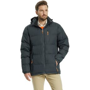 سترة منتفخة للرجال من ALPHA CAMP معطف شتوي مقاوم للماء ومقاوم للرياح وأكمام طويلة وسترة شتوية مبطنة in Kuwait