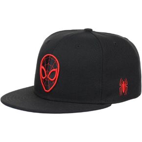 Marvel Logo Elements Fitted Flat Bill Cap (blk/Blue) in Saudi Arabia