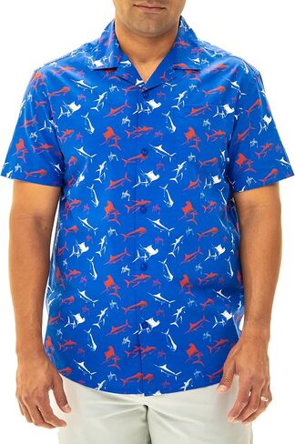Guy Harvey Men’s Printed Short Sleeve Woven Shirt in Saudi Arabia