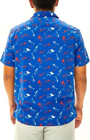 Guy Harvey Men’s Printed Short Sleeve Woven Shirt in Saudi Arabia