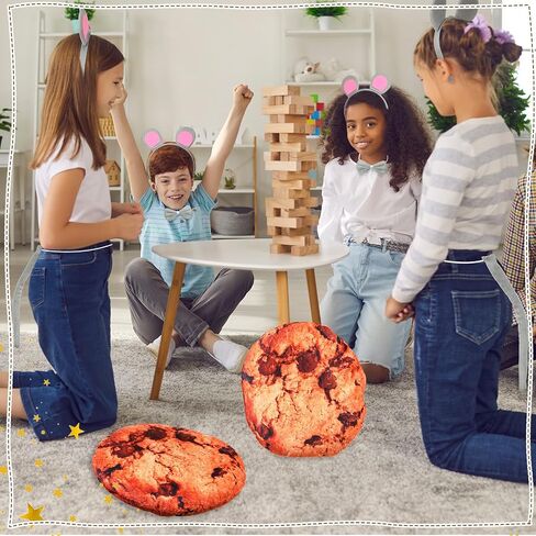 8 Pcs Halloween Mouse Costume Set and Cookie Pillow Headband Bowtie and Tail Round Throw 3D Digital Print Pillow Funny Food Shaped Pillow Halloween Dress up for Cosplay Party Decoration in Saudi Arabia