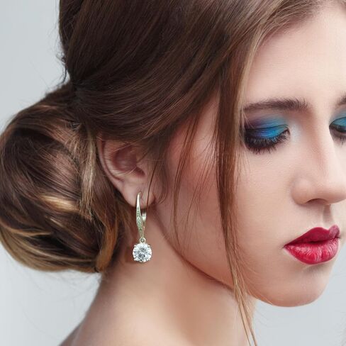 أقراط من الفضة الاسترليني للنساء أقراط متدلية للنساء أقراط متدلية أنيقة مع أقراط زركونيا مكعبة وهي إكسسوار عصري يجب اقتناؤه in Kuwait