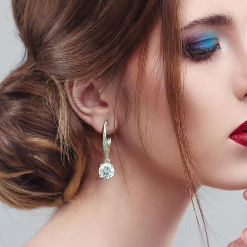 أقراط من الفضة الاسترليني للنساء أقراط متدلية للنساء أقراط متدلية أنيقة مع أقراط زركونيا مكعبة وهي إكسسوار عصري يجب اقتناؤه in Kuwait