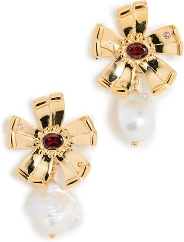 Lizzie Fortunato Women's Lotus Pearl Earrings In Gold in Kuwait