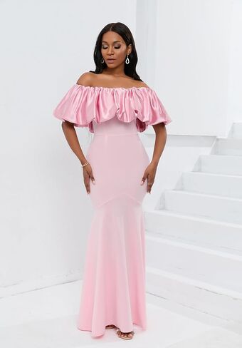 IWFEV Satin Floor-Length Dress Sleeveless Bodycon Mermaid Women's Dress Ruffle Maxi Dress in Kuwait