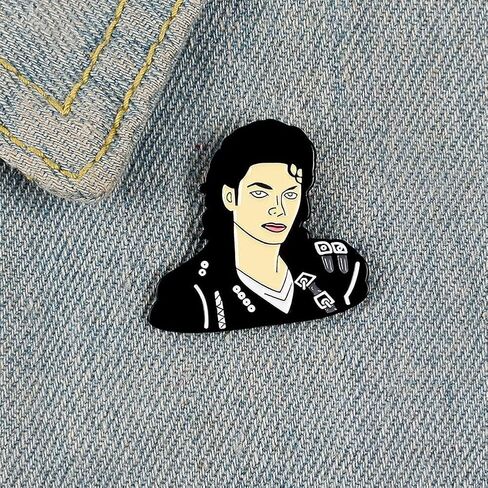 مجموعة Michael MJ Brooch المعدنية الرقيقة للمعجبين يجب شراؤها لإحياء ذكرى الطراز العتيق in Kuwait