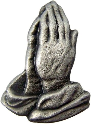 Pewter Praying Hands Serenity Prayer Lapel Pin Medal, 7/8 Inch in Saudi Arabia