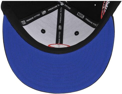 Marvel Logo Elements Fitted Flat Bill Cap (blk/Blue) in Saudi Arabia