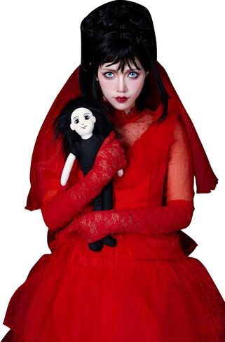 Vaianie Adult Women Lydia Cosplay Costume Red Wedding Dress Evening Gown Outfits Halloween Suit in Kuwait