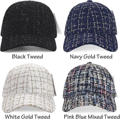 Women's Baseball Caps Trendy Unisex Hat Men's Sun Hat Fashionable Tweed Fabric Summer Winter Adjustable SizeTrucker Hats in Saudi Arabia