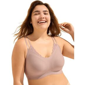 FRUAP Wireless Bra for Women, Seamless Bra for Women Plus Size, Full Coverage, Comfortable Bras, No Underwire, Everyday Bra