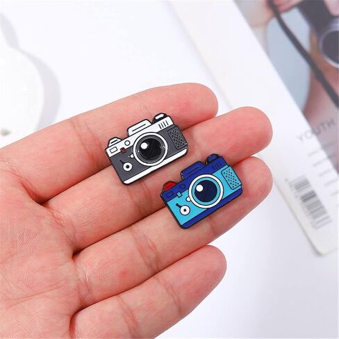 ulricar 4pcs Creative Cartoon Camera Brooch Fashion Enamel Pin Photography Alloy Badges Outdoor Travel Brooch Bag Clothes Hat Decoration for Men Women Girls Kids Gift in Saudi Arabia