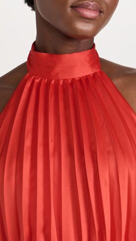 فستان AMUR النسائي ذو الثنيات الصغيرة ذو الرسن in Kuwait