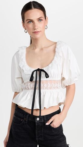 بلوزة مارشا للسيدات من For Love & Lemons in Kuwait