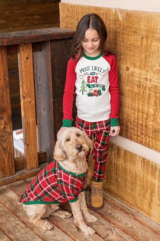 Lazy One Matching Family Christmas Pajamas, Mix and Match Christmas PJ's for the Whole Family, Adult Tee & Pants Separates in Kuwait