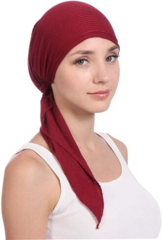 Lucky staryuan ® 3Pack Women's Beanie Chemo Hat Cap Comfortable Stylish Pre-Tied Cancer Headscarf in Kuwait