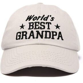 DALIX Worlds Best Grandpa Dad Hat Grandfather Gift Cotton Cap