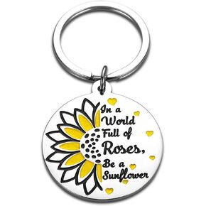 Sunflower Gifts for Women Key Chains for Mom Friends Sister Her Woman Encouragement Birthday Graduation Christmas Valentine Back to School Anniversary Presents Sunflower Keychain Accessories in Saudi Arabia