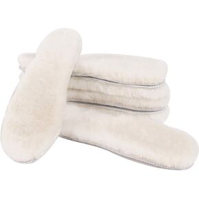 Real Sheepskin Insoles for Men's Boots - Genuine Fleece Inserts Replacement for Hunter Knee Boot Ankle Shoes Warm Slippers Heels Snowboots Rainboots Sneakers in Saudi Arabia
