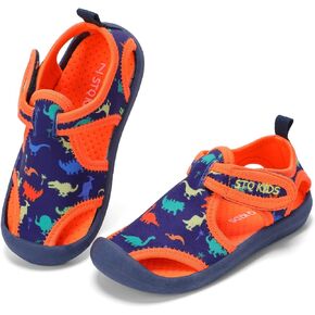 STQ Boys Girls Water Shoes Quick-Dry Slip on Beach Swim Pool Sandals(Toddler/Little Kid)