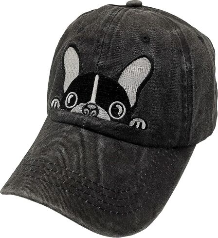 Waldeal Embroidered Boston Terriers Hat for Men Womens Vintage Washed Dad Baseball Cap in Saudi Arabia