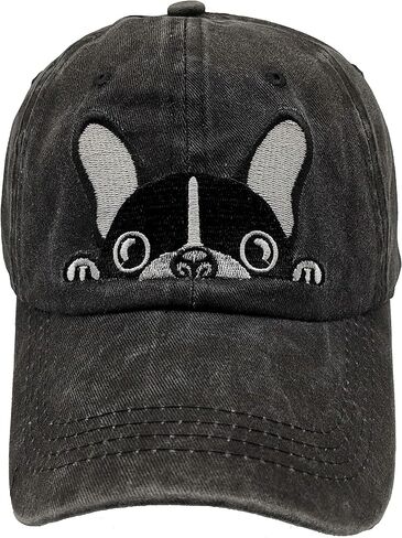 Waldeal Embroidered Boston Terriers Hat for Men Womens Vintage Washed Dad Baseball Cap in Saudi Arabia
