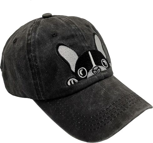 Waldeal Embroidered Boston Terriers Hat for Men Womens Vintage Washed Dad Baseball Cap in Saudi Arabia