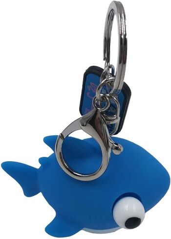 Pouoir Shark Keychain مرن ثلاثي الأبعاد على شكل قرش حلقة مفاتيح لطيفة للضغط على الاسترخاء سلسلة مفاتيح هدية in Kuwait