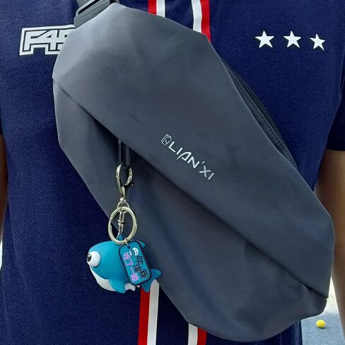 Pouoir Shark Keychain مرن ثلاثي الأبعاد على شكل قرش حلقة مفاتيح لطيفة للضغط على الاسترخاء سلسلة مفاتيح هدية in Kuwait