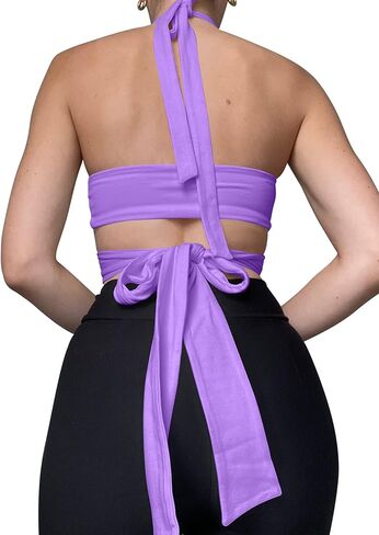 Mizoci المرأة مثير الرسن متقاطع عارية الذراعين حلقة ذهبية الذاتي التعادل حتى تانك المحاصيل الأعلى in Kuwait