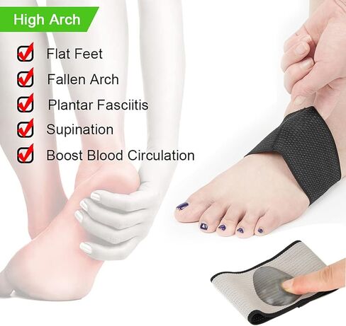 Arch Support Bands Built-in Orthotics for Plantar Fasciitis Pain Relief,Arch Support Sleeves With Gel Pad Inside,Flat Feet Support,Foot Pain Relief,Fallen Arches,Achy Feet Problems for Men and Women in Kuwait