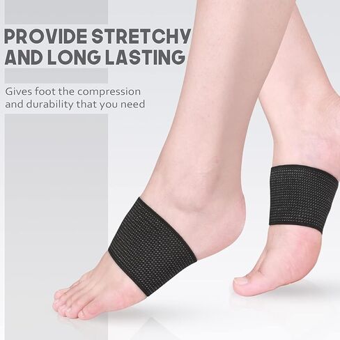 Arch Support Bands Built-in Orthotics for Plantar Fasciitis Pain Relief,Arch Support Sleeves With Gel Pad Inside,Flat Feet Support,Foot Pain Relief,Fallen Arches,Achy Feet Problems for Men and Women in Kuwait