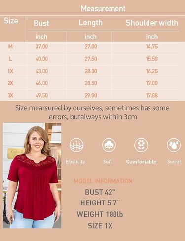 LIENRIDY المرأة الصيف حجم كبير بلايز 2023 قمصان قصيرة الأكمام الدانتيل مطوي تونك القمم M-3X in Kuwait