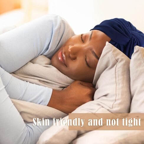 3 قطع من القطن للعلاج الكيميائي للسرطان، قبعة مرنة للنوم، قبعات عمامة للرأس، غطاء لتساقط الشعر للنساء، أغطية الرأس (رمادي + أحمر + أسود) in Kuwait