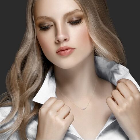 قلادة Mystigrey للفتيات والنساء Serenity مطلية بالذهب عيار 18 قيراط، العقيق الأسود، الكوارتز الوردي، الجمشت الأرجواني، الأفينتورين الأخضر، الأمازونيت الأزرق، حجر القمر الأبيض - صغير in Kuwait