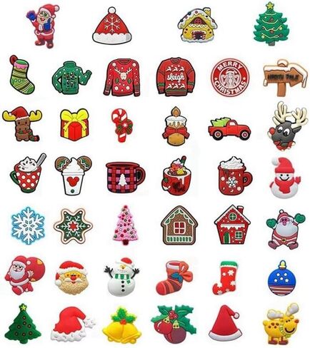 40 قطعة من سحر أحذية عيد الميلاد من mcmioeat، هدايا حفلات تزيين الأحذية للأولاد والبنات والأطفال والنساء in Kuwait