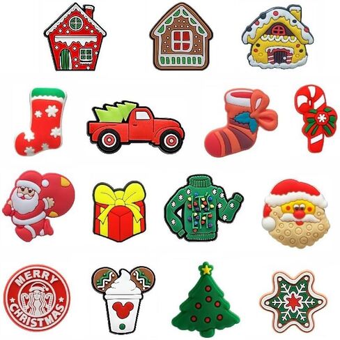 40 قطعة من سحر أحذية عيد الميلاد من mcmioeat، هدايا حفلات تزيين الأحذية للأولاد والبنات والأطفال والنساء in Kuwait