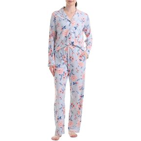 Karen Neuburger Petite Gramercy Park Long Sleeve Girlfriend PJ Set Midtown Oaisis PL (US 14P-16P)