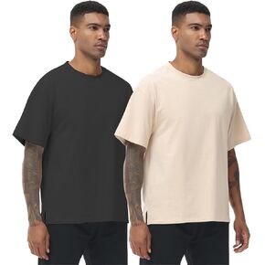 Men's 2pack Gym Workout Short Sleeve Loose Fit T Shirt Dry Fit Moisture Wicking Active Athletic Shirts Running Fitness Tee