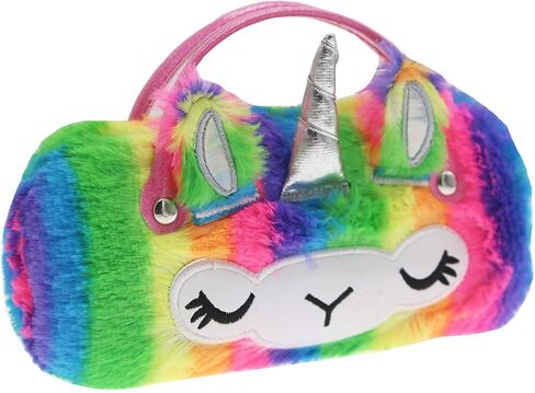 Kids Girls Boys Eyeglass Case Glasses Pouch unicorn Dazzling Sparkle Glitter Hard Shell with Handle in Saudi Arabia