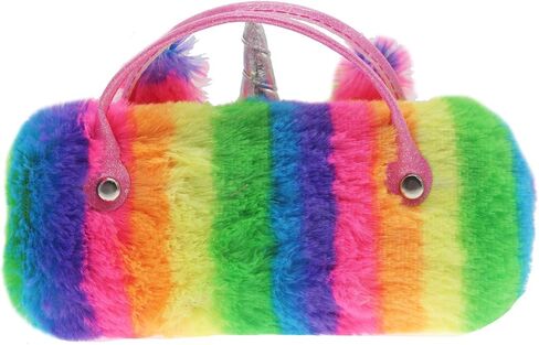 Kids Girls Boys Eyeglass Case Glasses Pouch unicorn Dazzling Sparkle Glitter Hard Shell with Handle in Saudi Arabia